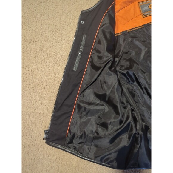 First Classics Leather Vest Mens XL With Firefighter, Flag, Eagle Patches - Picture 16 of 16